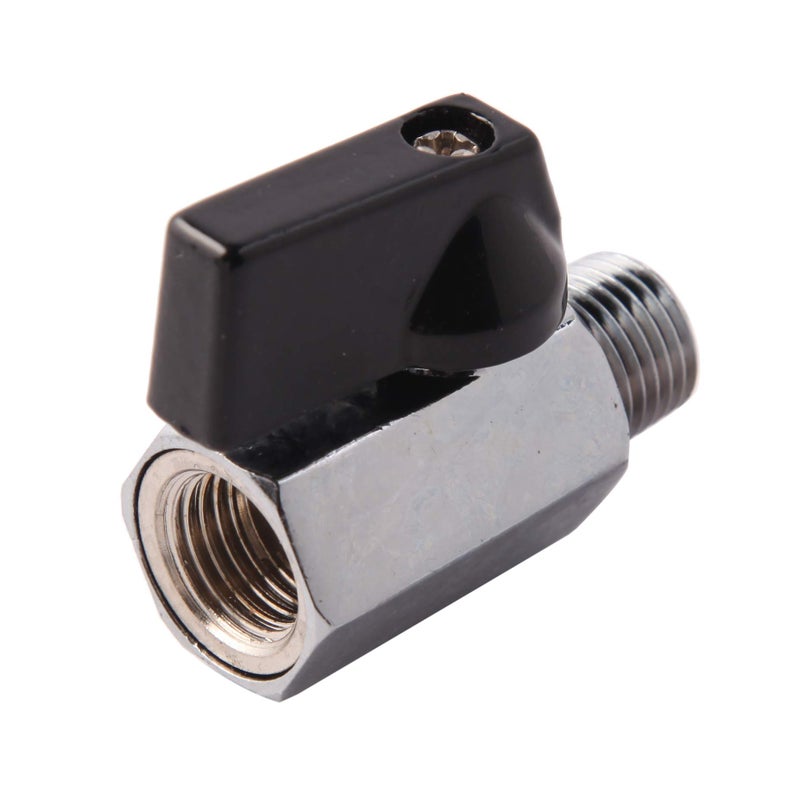 Metaland 1/4" Brass Mini Ball Valve NPT Female x Male Shut-Off Valve (Pack of 2) - Image 2